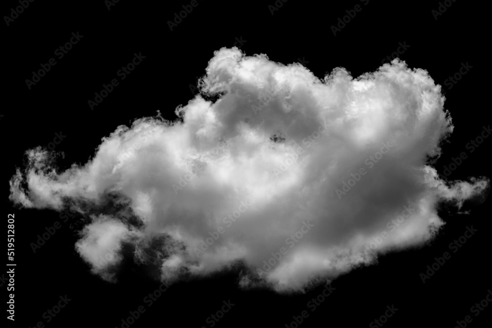 Separate white clouds on a black background have real clouds. White cloud isolated on a black background realistic cloud. white fluffy cumulus cloud isolated cutout on black background.. Separate white clouds on a black background have real clouds. White cloud isolated on a black background realistic cloud. white fluffy cumulus cloud isolated cutout on black background..