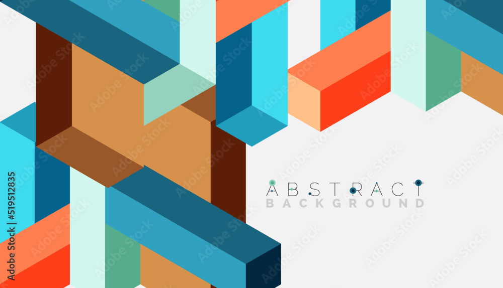 Abstract background. 3d cubes, cubic elements and blocks. Techno or business concept for wallpaper, banner, background, landing page Abstract background. 3d cubes, cubic elements and blocks. Techno or business concept for wallpaper, banner, background, landing page