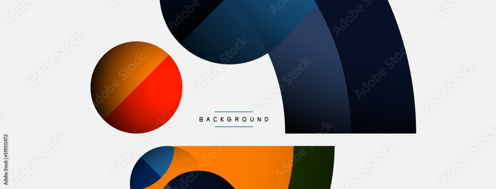 Trendy shapes, color minimal design composition, lines and shadows for wallpaper banner background or landing page
