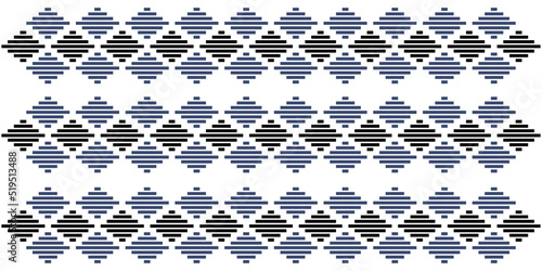 Pattern Ikat handwoven Textiles Thai Traditional Textiles.Vector Seamless Image