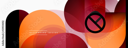Round triangle shapes lines and circles. Geometric vector illustration for wallpaper banner background or landing page