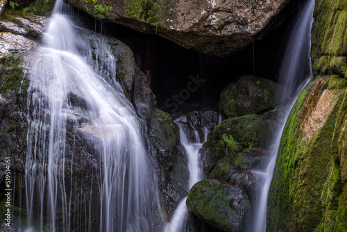 waterfall on the black stream in Hejnice photo