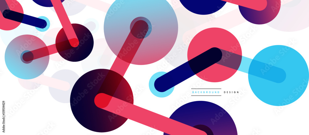 Abstract background. Round dots connected by lines. Trendy techno business template for wallpaper, banner, background or landing Abstract background. Round dots connected by lines. Trendy techno business template for wallpaper, banner, background or landing