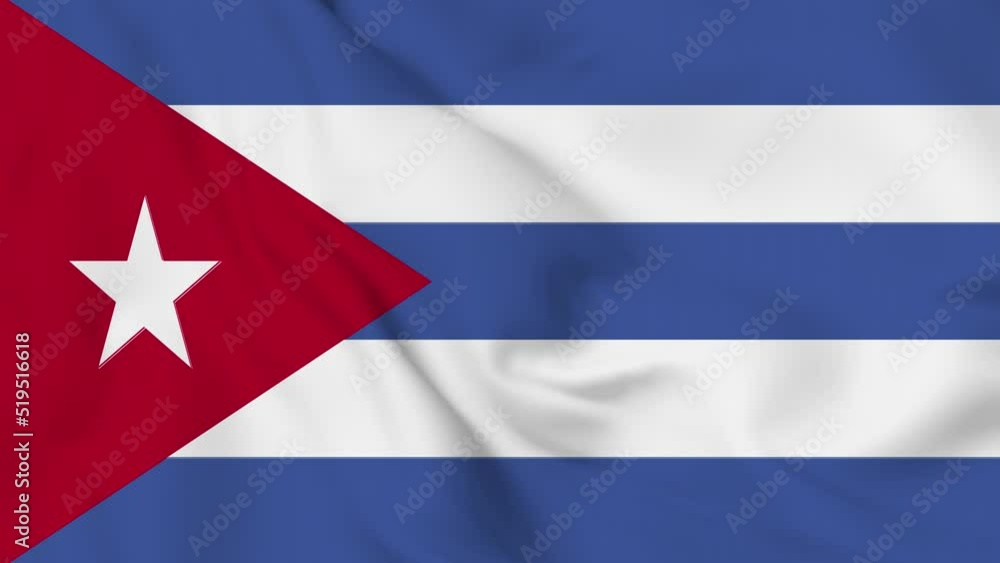 Cuba flag seamless closeup waving animation. Cuba flag seamless closeup waving animation.