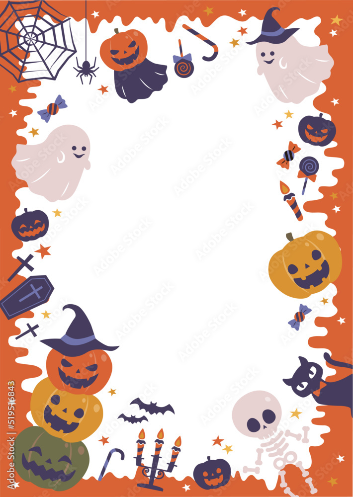 ハロウィン カボチャとオバケの背景 ハロウィン カボチャとオバケの背景