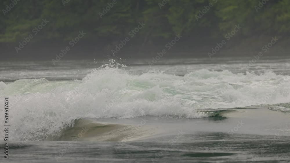 Large rapids in slow motion. Tidal Rapids in slow motion on the pacific ocean. Nakwakto Rapids. Large rapids in slow motion. Tidal Rapids in slow motion on the pacific ocean. Nakwakto Rapids.