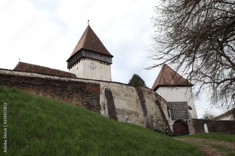 old castle church in Hosman near Sibiu, Europe