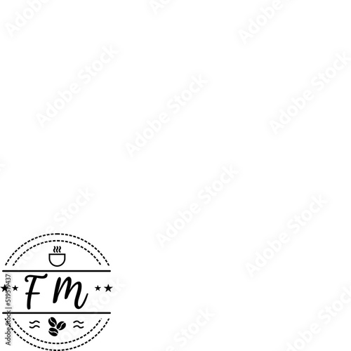 FM High quality cafe classic logo design