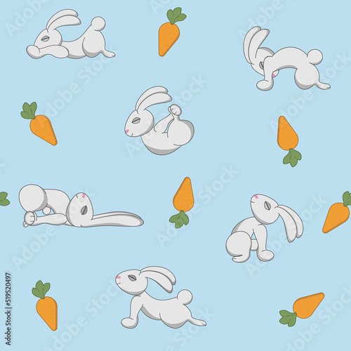 pattern with rabbit, 