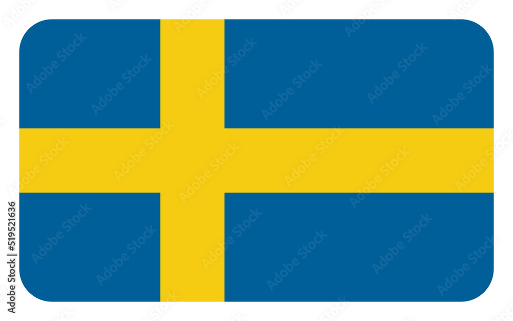 Flag of Sweden. Swedish national symbol in official colors. Template icon. Abstract vector background Flag of Sweden. Swedish national symbol in official colors. Template icon. Abstract vector background