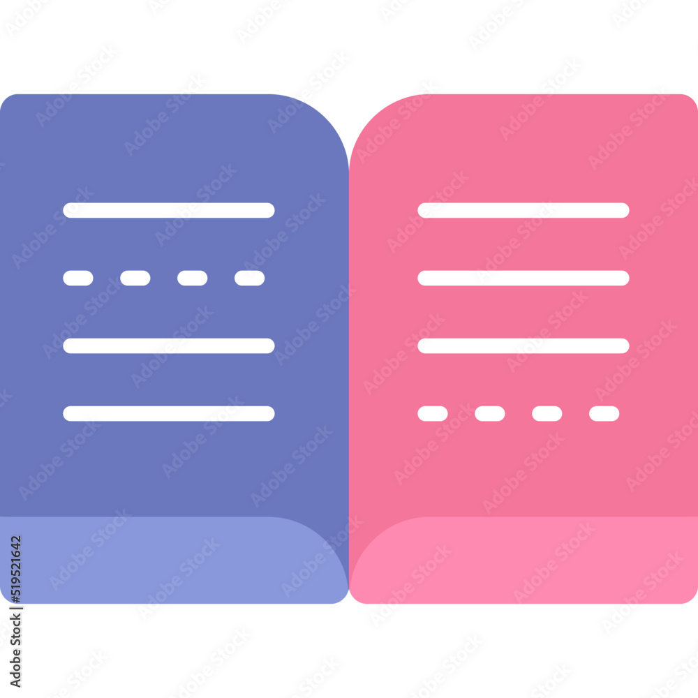 Notebook icon flat vector school paper booklet Notebook icon flat vector school paper booklet