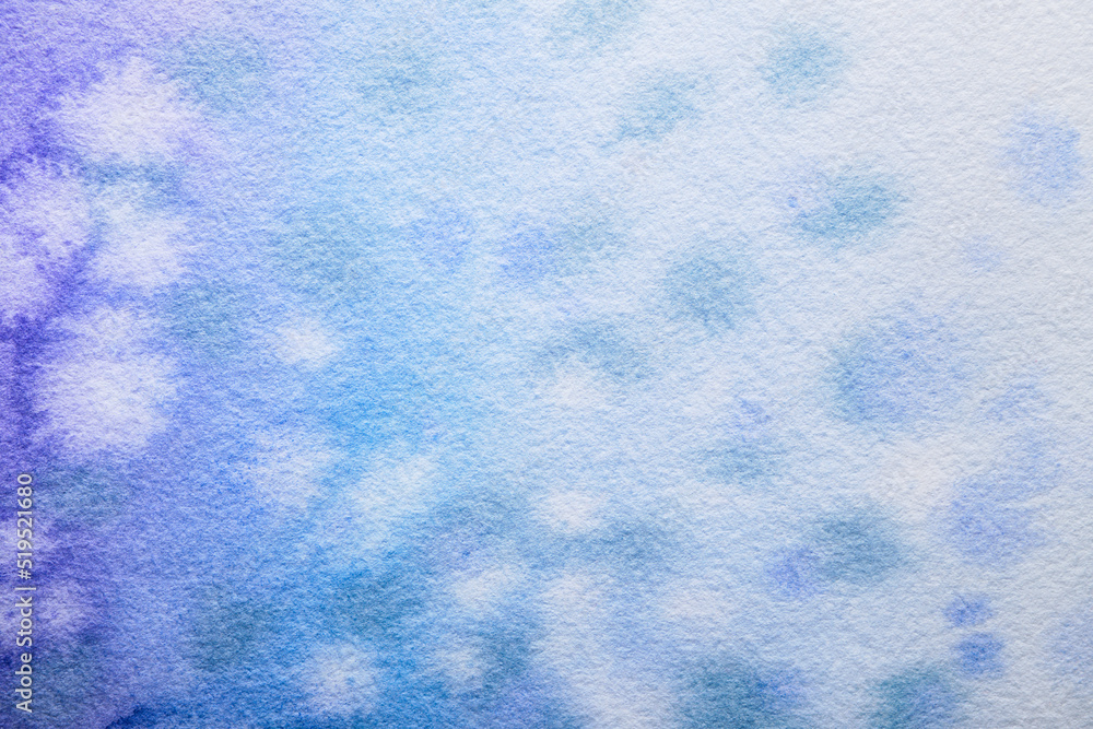 Blue violet Watercolor brush strokes background. Abstract clear Aquarelle texture with spots and dots Blue violet Watercolor brush strokes background. Abstract clear Aquarelle texture with spots and dots