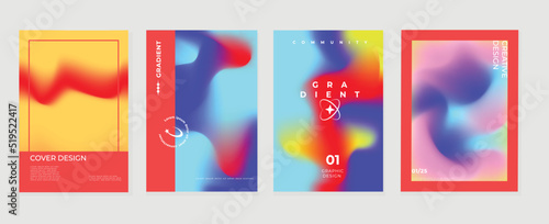 Fluid gradient background vector. Cute and minimalist style posters, Photo frame cover, wall arts with pastel colorful geometric shapes and liquid color. Modern wallpaper design for social media, idol