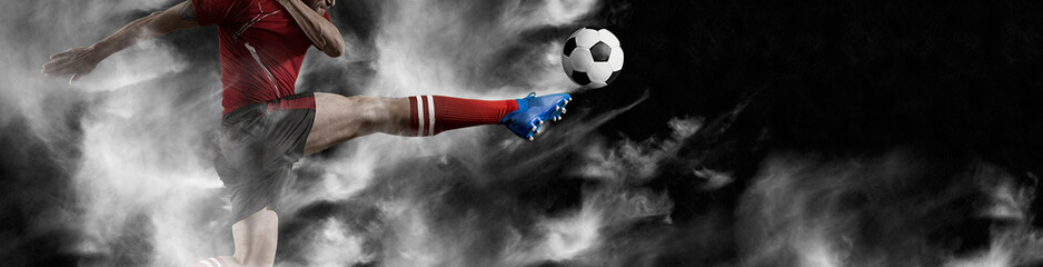 Soccer player in action