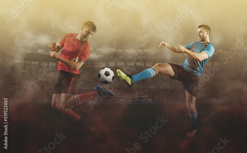 Two soccer player in action © Andrey Burmakin