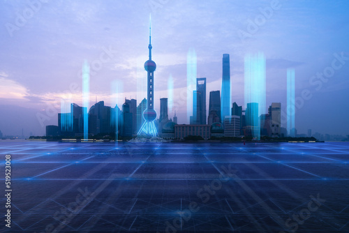 Shanghai Global Financial Network Coverage Concept
