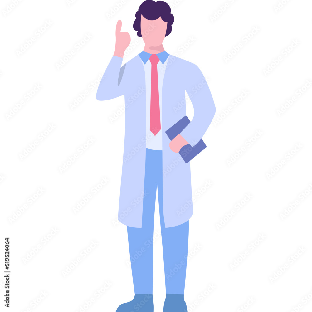 Man doctor vector icon isolated on white