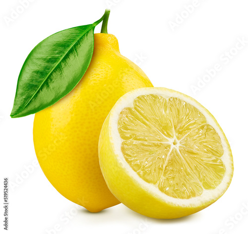 Lemon isolated on white background