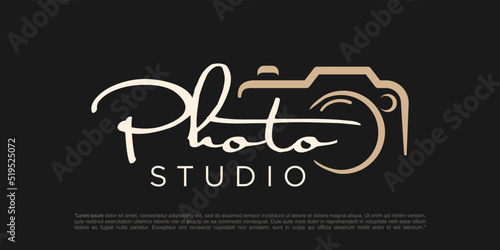 creative studio photography logo design vector template