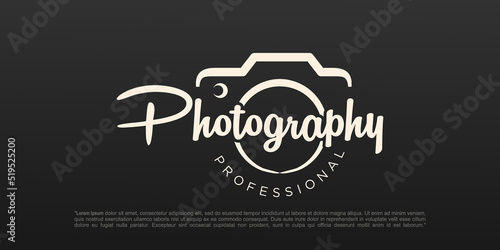 photography logo design vector template