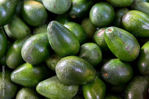 Avocados standing on the market stall