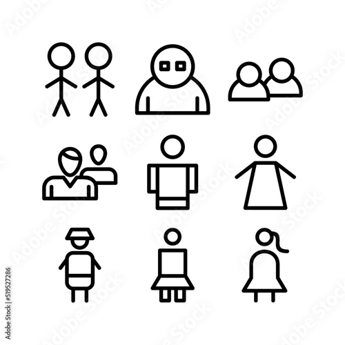people icon or logo isolated sign symbol vector illustration - high quality black style vector icons 
