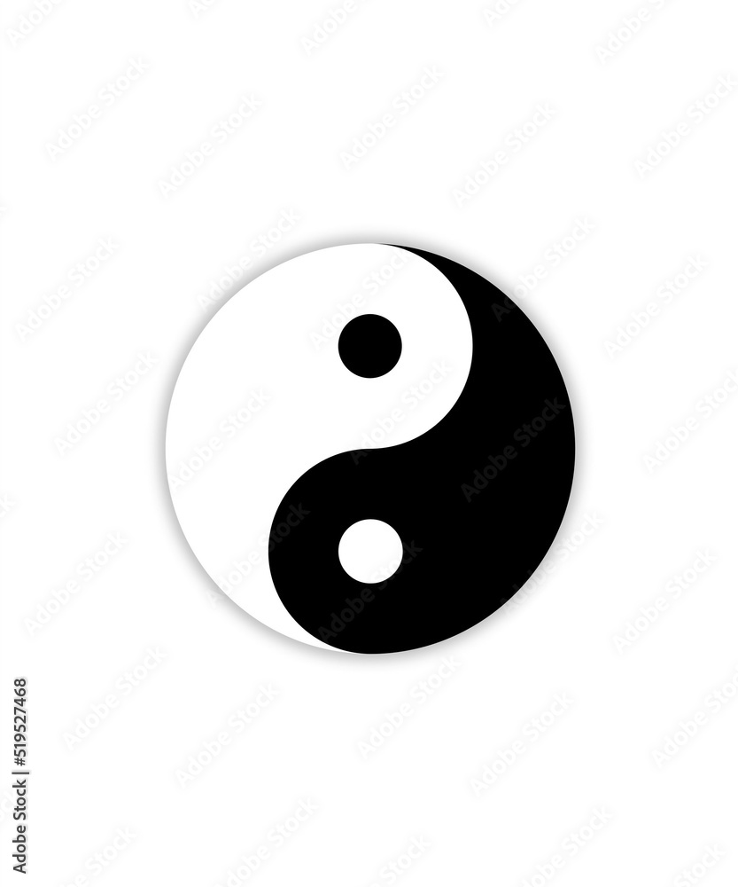 Simple circle in equal halves black and white Simple circle in equal halves black and white