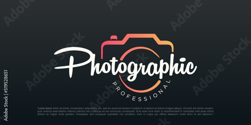 photography logo design vector template