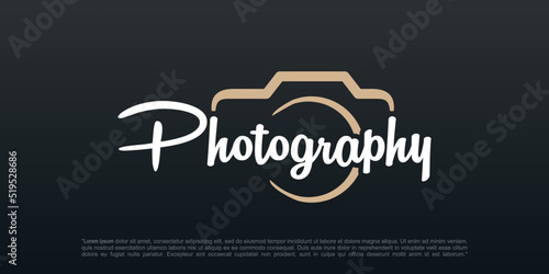 creative photography logo design vector template