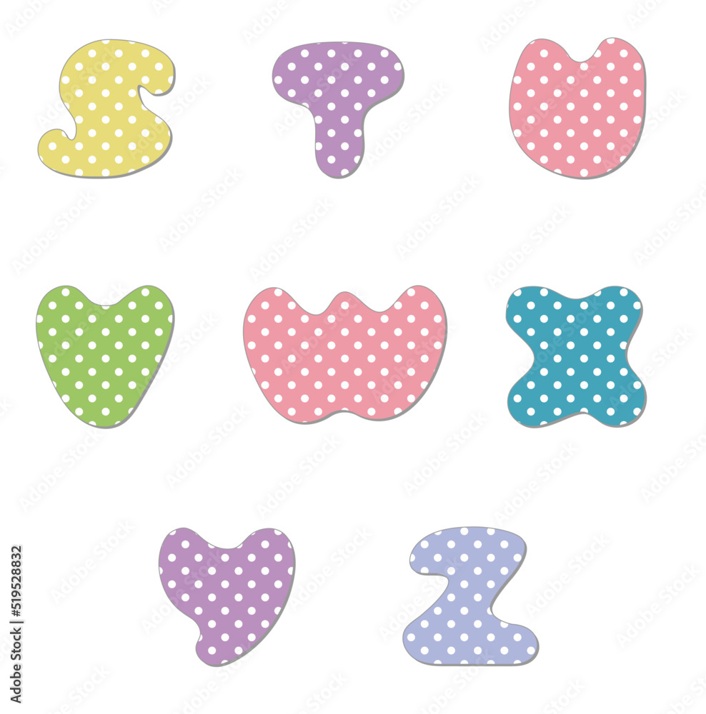Polka dot alphabet.Pastel polka dots font. Hand drawn letter design for scrapbooks, albums, crafts and back to school projects. Polka dot alphabet.Pastel polka dots font. Hand drawn letter design for scrapbooks, albums, crafts and back to school projects.