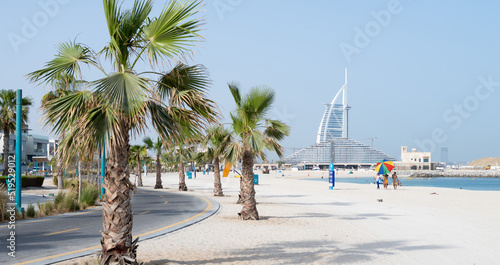 фотография Panoramic view on Jumeirah beach and Burj Al Arab
