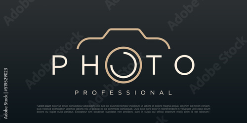 Photography Typography Signature Logo Vector