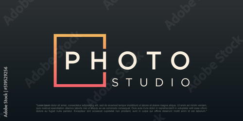 photo logo design vector template