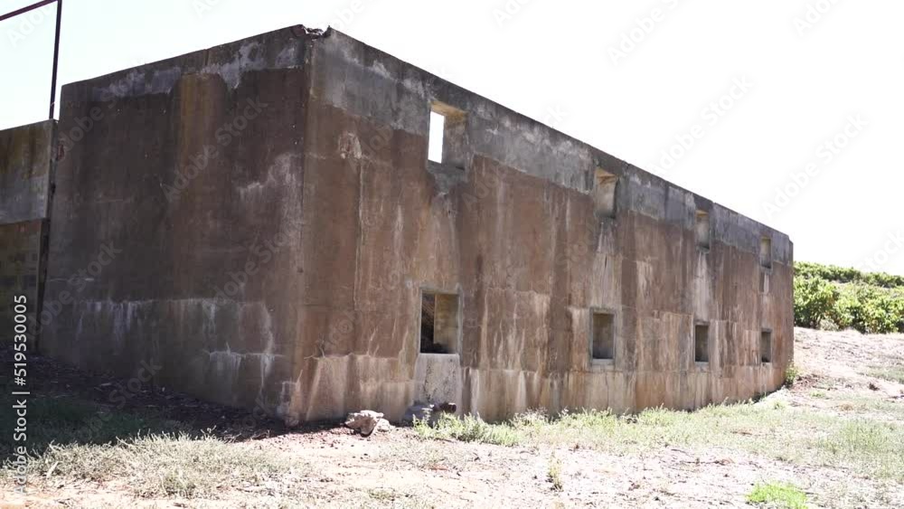 Abandoned Building In Rural Landscape - panning Abandoned Building In Rural Landscape - panning