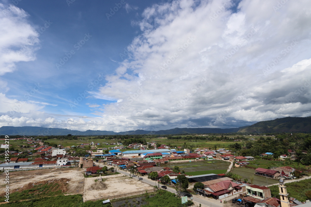 landscape of a small village desa sariburaja janjimaria balige toba north sumatera
