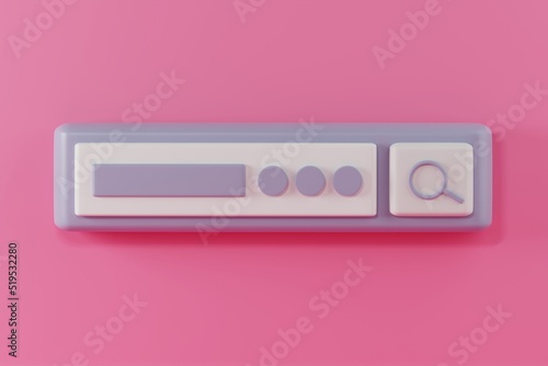 Search bar illustration 3d rendering