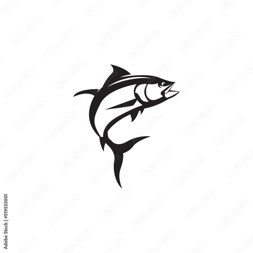 Fototapeta premium tuna fish icon logo vector design