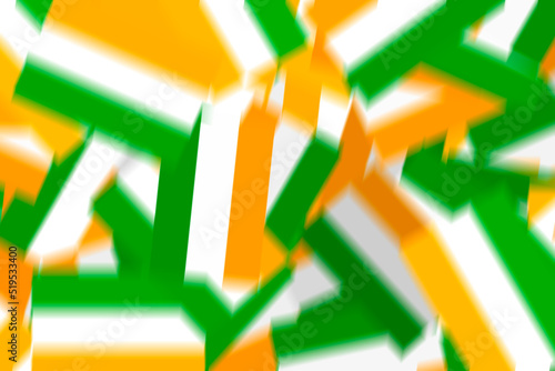 abstract decorative indian flag theme background, indian flag tricolor gradient background