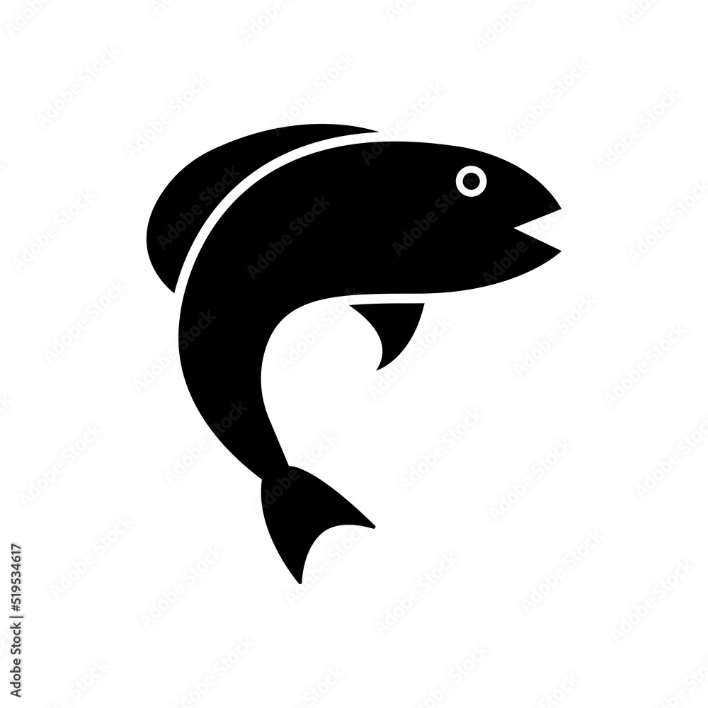 Fish Sea Black Silhouette Icon. Fishing Water Place Glyph Pictogram. Healthy Aquatic Swim Animal Wildlife Flat Symbol. Fresh Seafood Salmon Shape Fish with Tail Logo. Isolated Vector Illustration Fish Sea Black Silhouette Icon. Fishing Water Place Glyph Pictogram. Healthy Aquatic Swim Animal Wildlife Flat Symbol. Fresh Seafood Salmon Shape Fish with Tail Logo. Isolated Vector Illustration