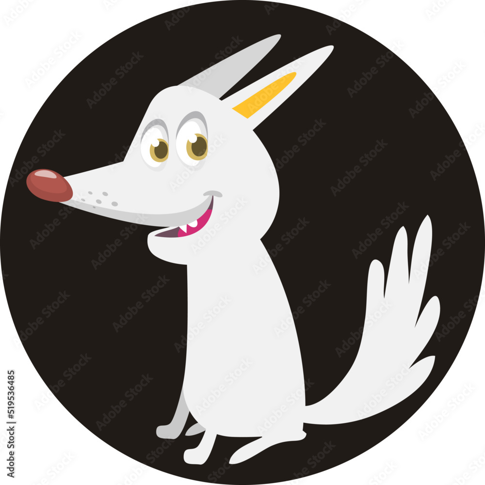 Cute cartoon funny dog. Vector illustration Cute cartoon funny dog. Vector illustration