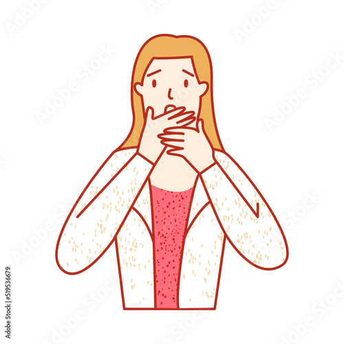 Female doctor emotions.Scared.