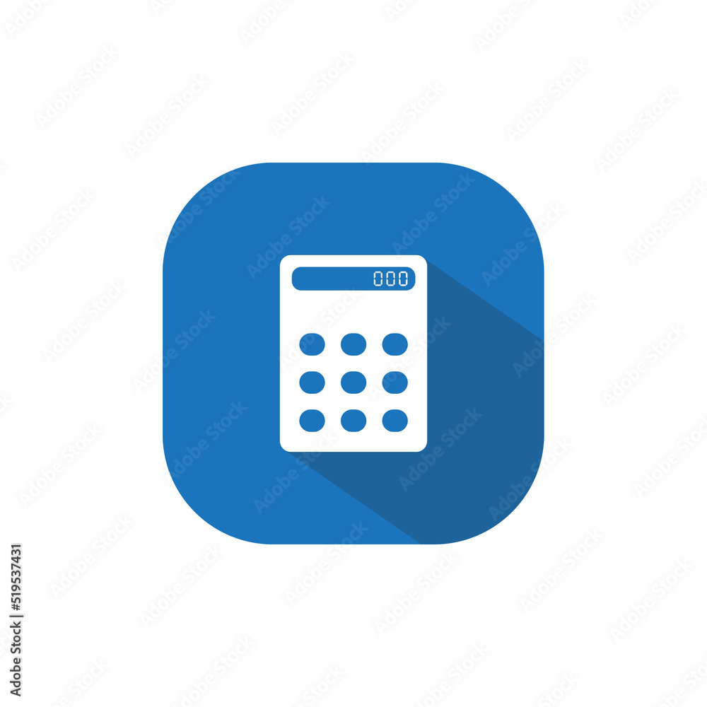 Calculator Icon Vector isolated on square background Calculator Icon Vector isolated on square background