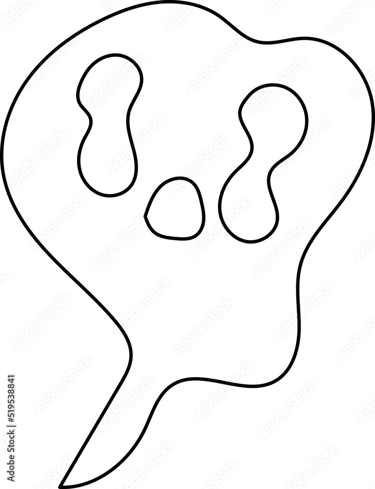Obraz premium Halloween doodle simple line illustration