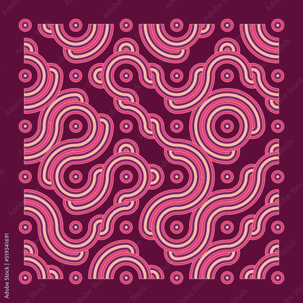 Color truchet tiling connections illustration Color truchet tiling connections illustration