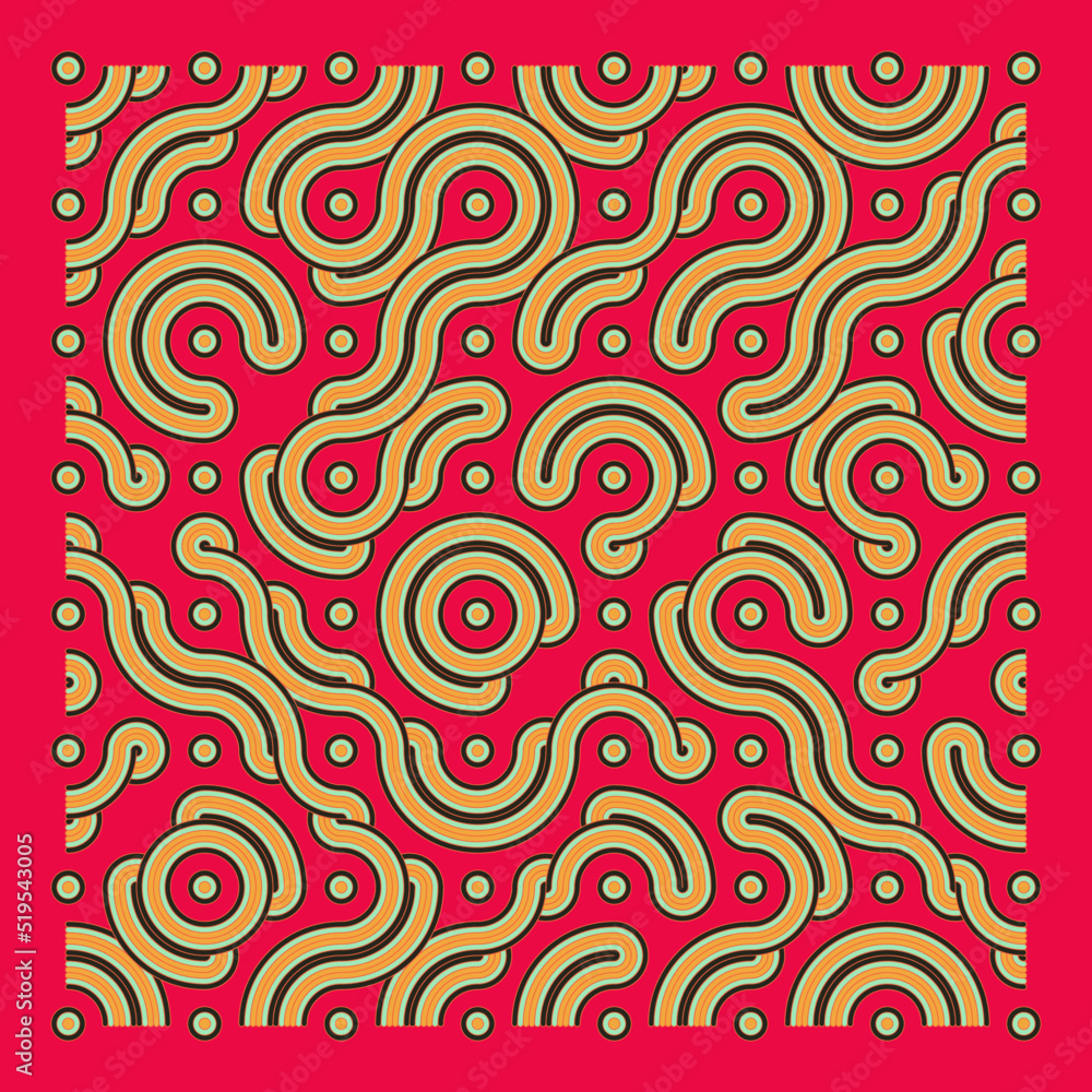 Obraz premium Color truchet tiling connections illustration