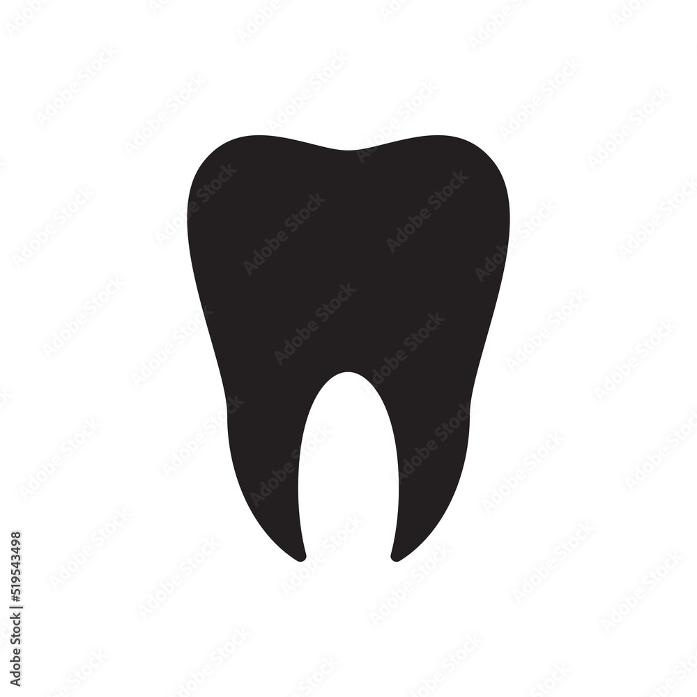 Tooth icon isolated on white background. Tooth vector illustration. Dentistry symbol Tooth icon isolated on white background. Tooth vector illustration. Dentistry symbol