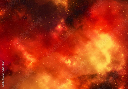 Space background with stardust and shining stars. Realistic cosmos and color nebula. Colorful galaxy. 3d illustration