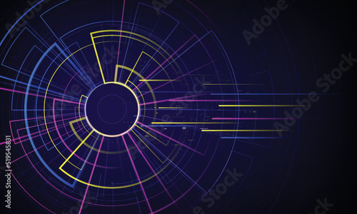 abstract circle sci fi futuristic technology innovation concept background.