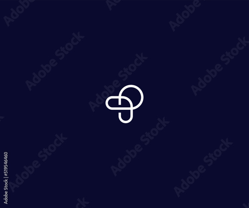 Minimalist and simple Modern P Letter icon, vector logo template, Letter p logo