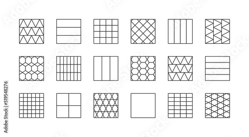 Geometric Pattern Set - Vector Lines photo